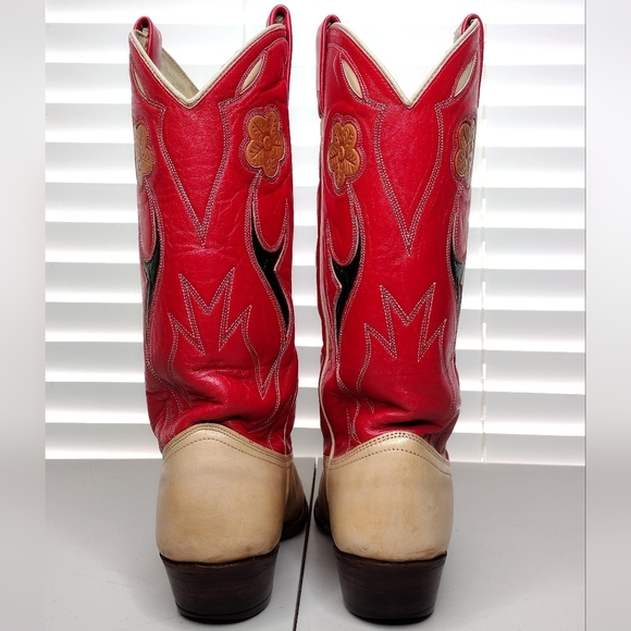 Ralph Lauren Selene Rare Vintage Leather Rodeo Cowgirl Western Heeled Boots Sz 9 - Picture 6 of 16